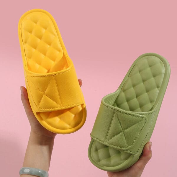 Summer Slippers Plaid Design Bathroom Slippers For Women Shoes - Image 9