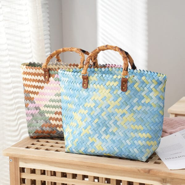 Women's Straw Bag Portable Large Capacity Tote Bag