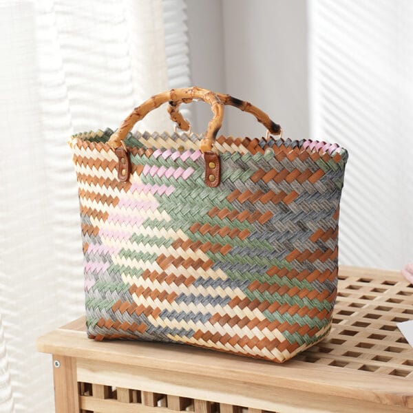 Women's Straw Bag Portable Large Capacity Tote Bag - Image 4