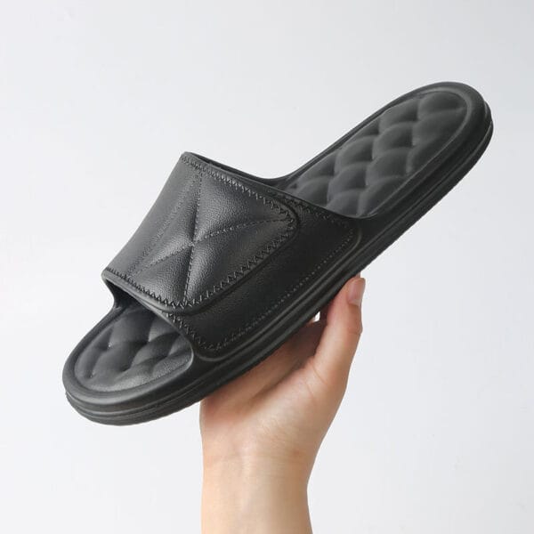 Summer Slippers Plaid Design Bathroom Slippers For Women Shoes - Image 3