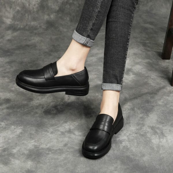Female British leather loafers - Image 5