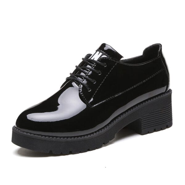 Womens Flats Shoes Oxford Moccasins Pu Leather Brogues Vintage Low - Image 4