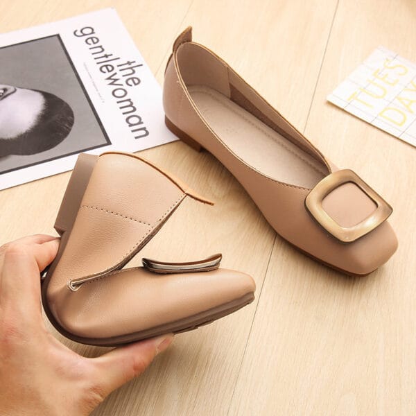 Women's Pumps Square Toe Slip-On Moccasins - Image 6