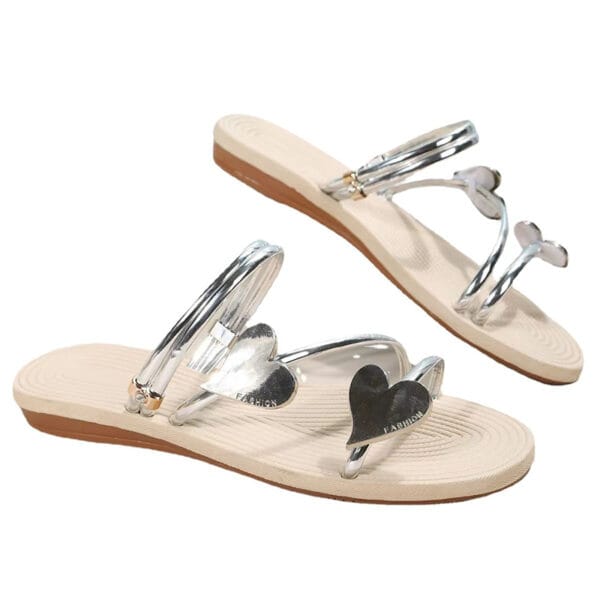 Heart Shape Slippers Summer Flat Love Beach Shoes Women - Image 10