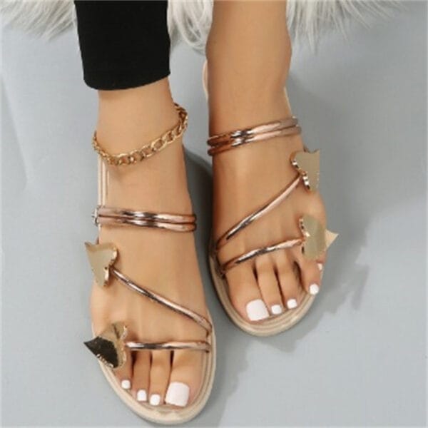 Heart Shape Slippers Summer Flat Love Beach Shoes Women - Image 8